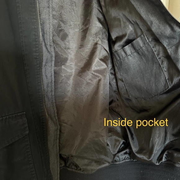Sean John Retro Black and Gray Lined Jacket 100% Cotton 90s Bomber Size Medium - Picture 7 of 7